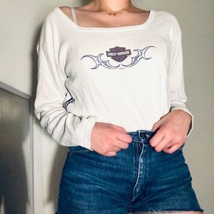 Authentic Vintage Harley Davidson Top (3 stripes)